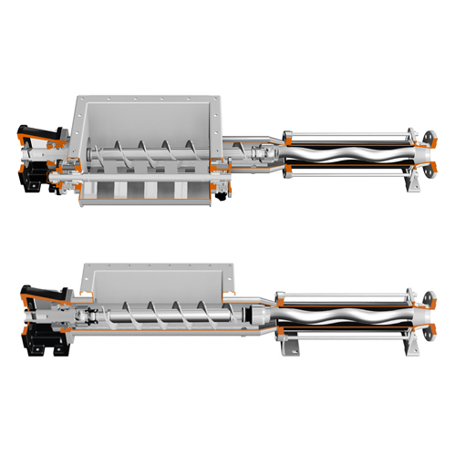 Cavity pumps with hopper